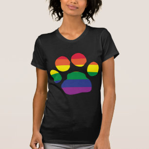 Gay Pride-Tatzen-Druck T-Shirt