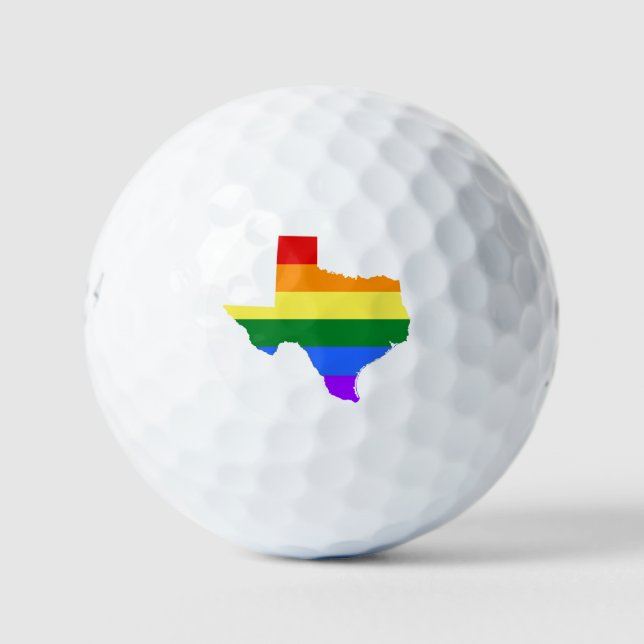 Gay Pride | Texas Rainbow Golfball (Vorderseite)