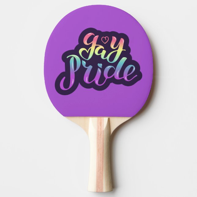 Gay Pride Tischtennis Schläger (Vorderseite)