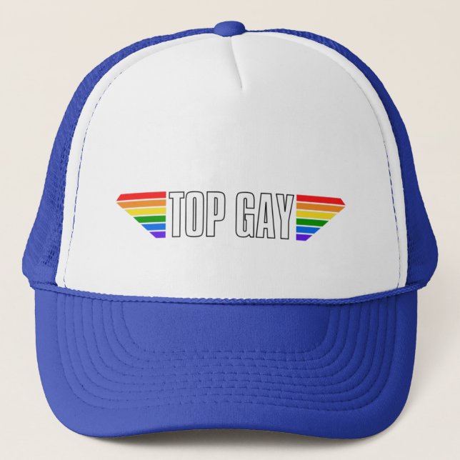 Gay Pride Top Gay Pride Rainbow Flag LGBT LGBTQ Truckerkappe (Vorderseite)