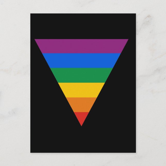 Gay Pride Triangle Postkarte (Vorderseite)
