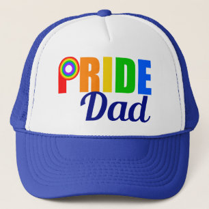 Gay Pride Vater Rainbow Letters LGBTQ Truckerkappe