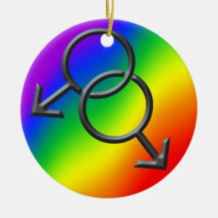 Gay Pride-Verzierungs-personalisierte Keramik Ornament