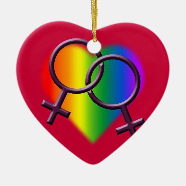 Gay Pride-Verzierungs-personalisierte Keramikornament (Vorne)