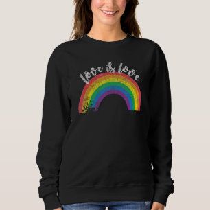 Gay Pride Vintage Rainbow-LGBT-Liebe Liebe Sweatshirt