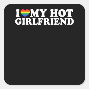 Gay Pride Vintage Rainbow LGBT Love Is Love Copy Quadratischer Aufkleber