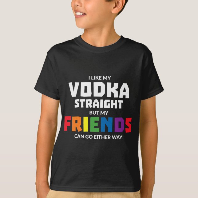 Gay Pride Vodka LGBTQ T-Shirt (Vorderseite)