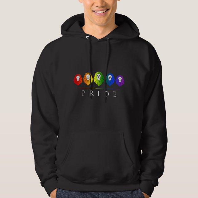 Gay Pride von Löwen - LGBT Hoodie (Vorderseite)