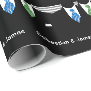 Gay Pride wächst in Krawatte Hochzeit Geschenkpapier