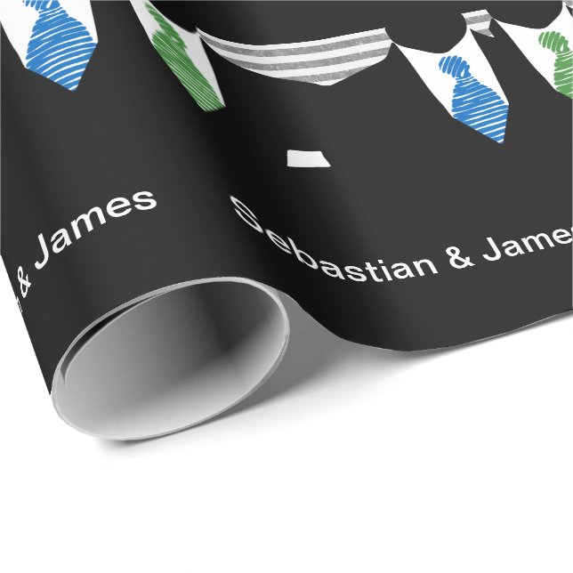 Gay Pride wächst in Krawatte Hochzeit Geschenkpapier (Rolleneckpunkt)