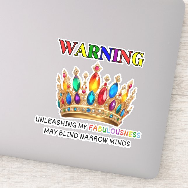 Gay Pride-Warnung Aufkleber (Detail)