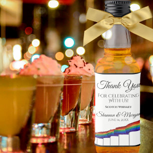 Gay Pride Wedding Mini Liquor Flasche Etikett