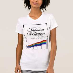 Gay Pride Wedding Rainbow Flags T - Shirt