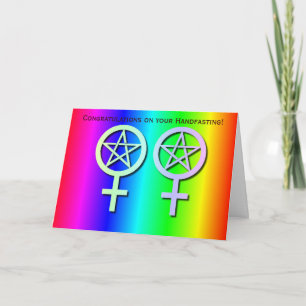 Gay Pride Wiccan lesbische Handfasting Karte 2