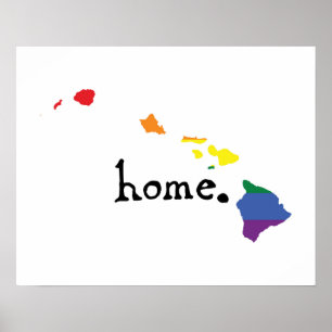 Gay Pride Zuhause Hawaii Poster