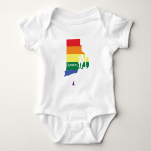 Gay Pride Zuhause  Rhode Island Baby Strampler