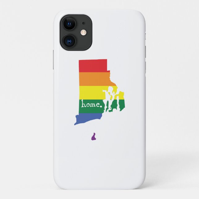 Gay Pride Zuhause| Rhode Island Case-Mate iPhone Hülle (Rückseite)