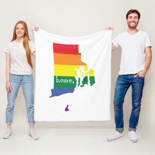 Gay Pride Zuhause  Rhode Island Fleecedecke