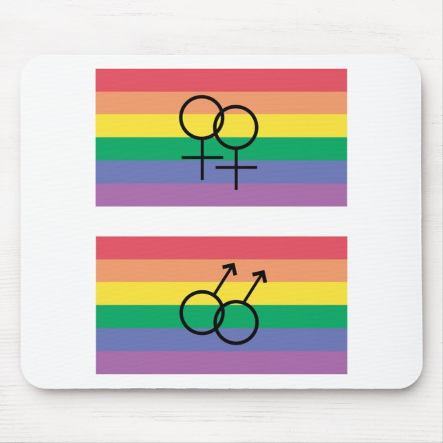 Gay Prideflagge Mousepad (Vorne)