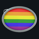 Gay PrideGürtelschnalle Ovale Gürtelschnalle<br><div class="desc">Führen Sie Ihrem Stolz vor,  wohin Sie mit dieser glänzenden Schnalle gehen.</div>