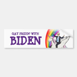 GAY PRIDIN' WITH BIDEN AUTOAUFKLEBER