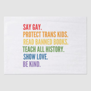 Gay Protect Trans Kids Read Banned Books Be Ki Seidenpapier
