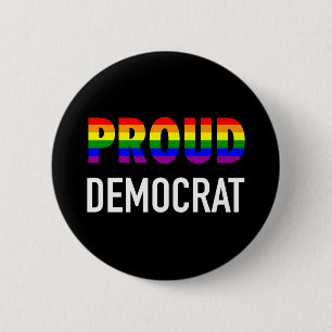 Gay Proud-Demokrat Button