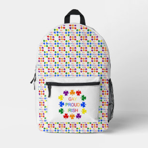 Gay Proud Irish LGBT Rainbow Kleeblatts Bedruckter Rucksack