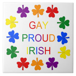 Gay Proud Irish LGBT Rainbow Kleeblatts Fliese