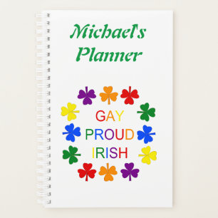 Gay Proud Irish LGBT Rainbow Kleeblatts Planer