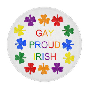 Gay Proud Irish LGBT Rainbow Kleeblatts Schneidebrett