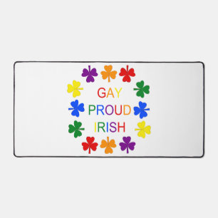 Gay Proud Irish LGBT Rainbow Kleeblatts Schreibtischunterlage