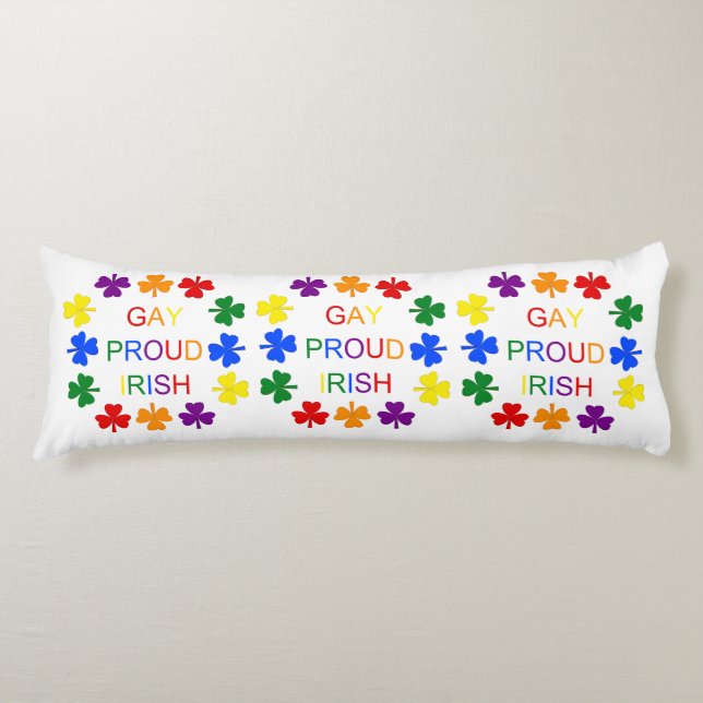 Gay Proud Irish LGBT Rainbow Kleeblatts Seitenschläferkissen (Vorderseite)