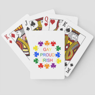 Gay Proud Irish LGBT Rainbow Kleeblatts Spielkarten