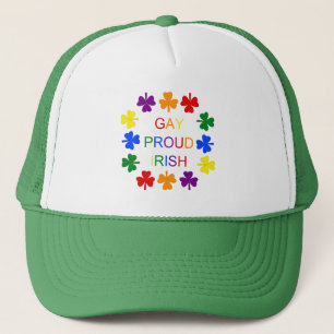 Gay Proud Irish LGBT Rainbow Kleeblatts Truckerkappe