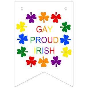 Gay Proud Irish LGBT Rainbow Kleeblatts Wimpelkette