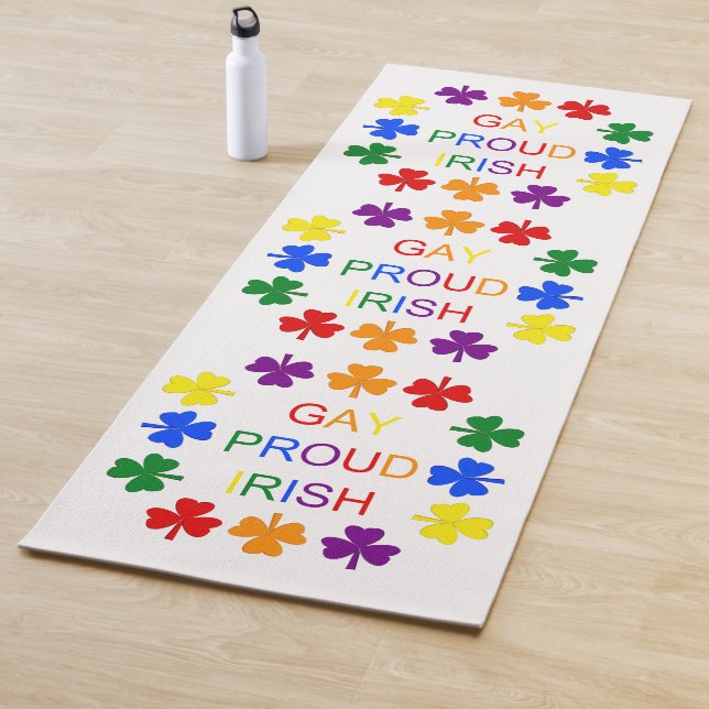 Gay Proud Irish LGBT Rainbow Kleeblatts Yogamatte (Beispiel)