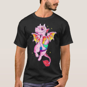 Gay Rainbow Dragon Equality Pride Funny Gift T-Shirt