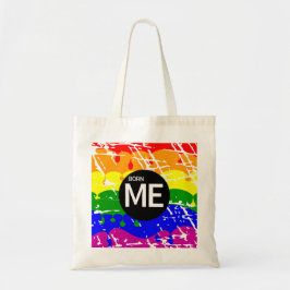 Gay Rainbow Flag Geboren Tragetasche