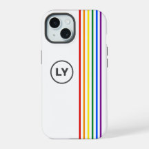 Gay Rainbow Flag Stripes Personalisiert Initialen