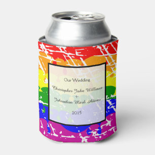 Gay Rainbow Freedom Flag Wedding Keepake Dosenkühler