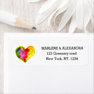 Gay Rainbow LGBT Lesbische Pride Watercolor Labels