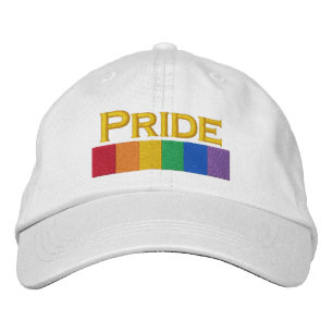 Gay Rainbow Pride Flag Strip Bestickte Kappe