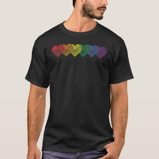 Gay Rainbow Pride Herz Flag LGBTQ Gleichheit Match T-Shirt