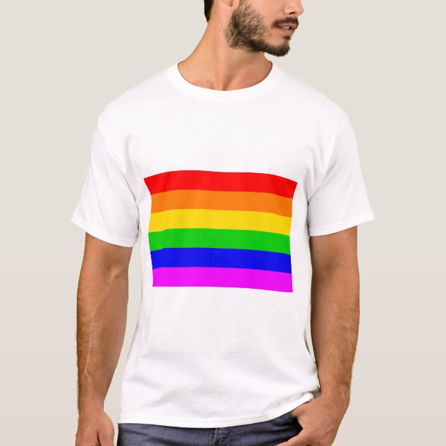 Gay Rainbow Transgender-Regenbogenfahne T-Shirt (Vorderseite)