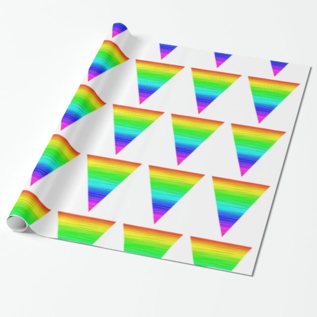 Gay Rainbow Triangle Paper Geschenkpapier (Ungerollt)