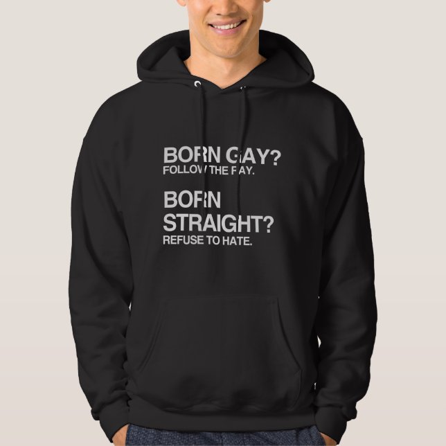 GAY RAY STRAIGHT HATE HOODIE (Vorderseite)