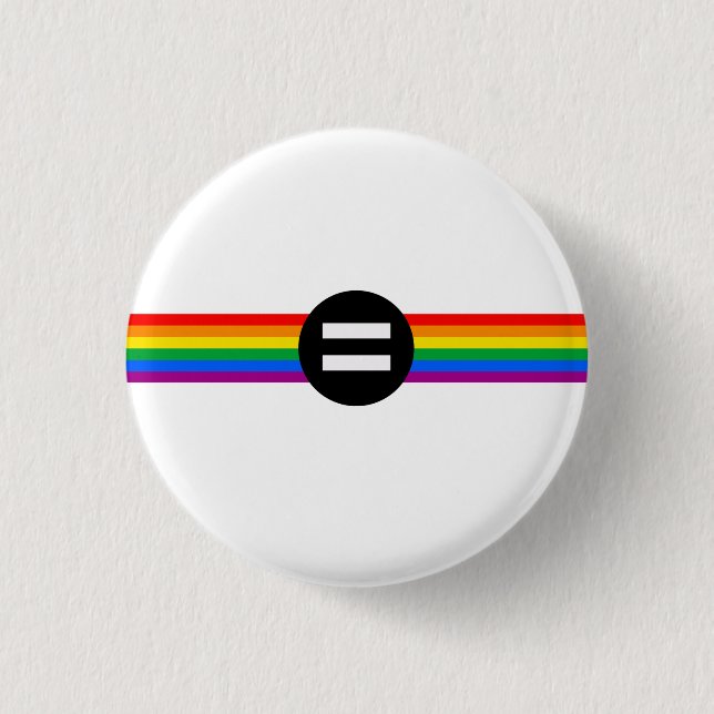 Gay Rights Flag Button (Vorderseite)