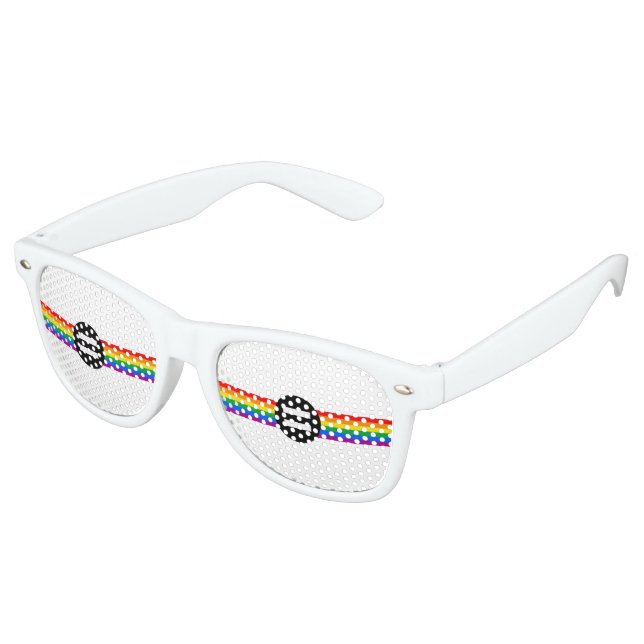 Gay Rights Flag Partybrille (Schrägansicht)