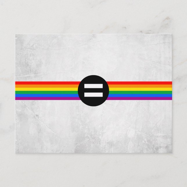Gay Rights Flag Postkarte (Vorderseite)